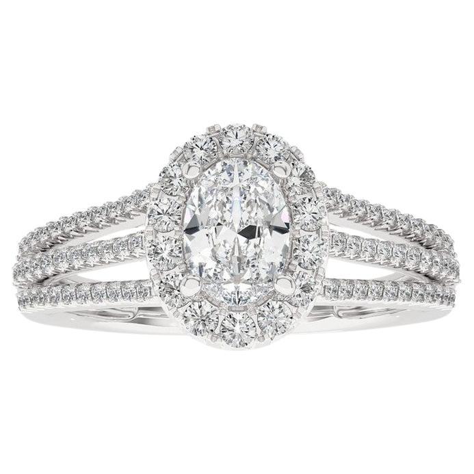 Bague de la collection Vow en or blanc 14 carats avec diamants de 0,5 carat