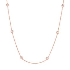 0.5 Carat Diamonds Cross Necklace in 14K Rose Gold