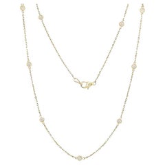 0,5 Karat Diamanten Kreuz-Halskette aus 14K Gelbgold