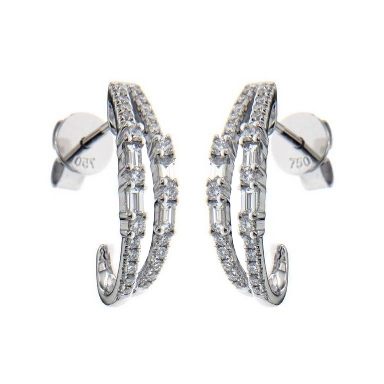 Pendiente Colección Gazebo Fancy de 0,5 quilates de diamantes en oro blanco de 14 quilates en venta