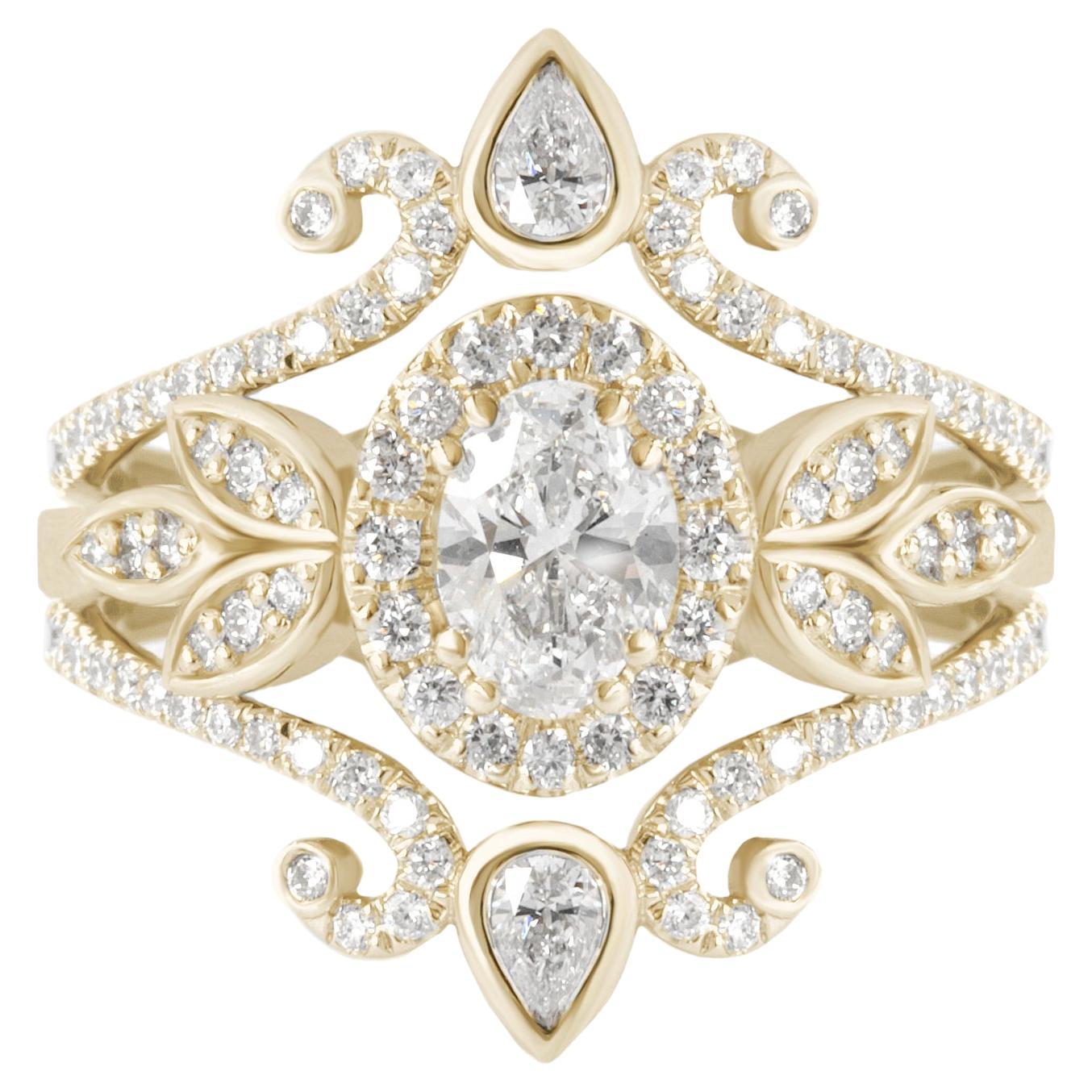 0.5 carat oval diamond ring