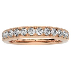 0.5 Ct Diamonds in 14K Rose Gold 1981 Classic collection Wedding Band Ring