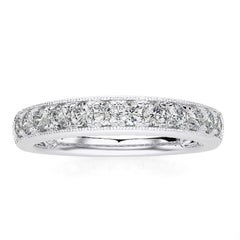 0.5 Ct Diamonds in 14K White Gold 1981 Classic collection Wedding Band Ring