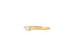 0.5 ct emerald cut moissanite 14k gold ring