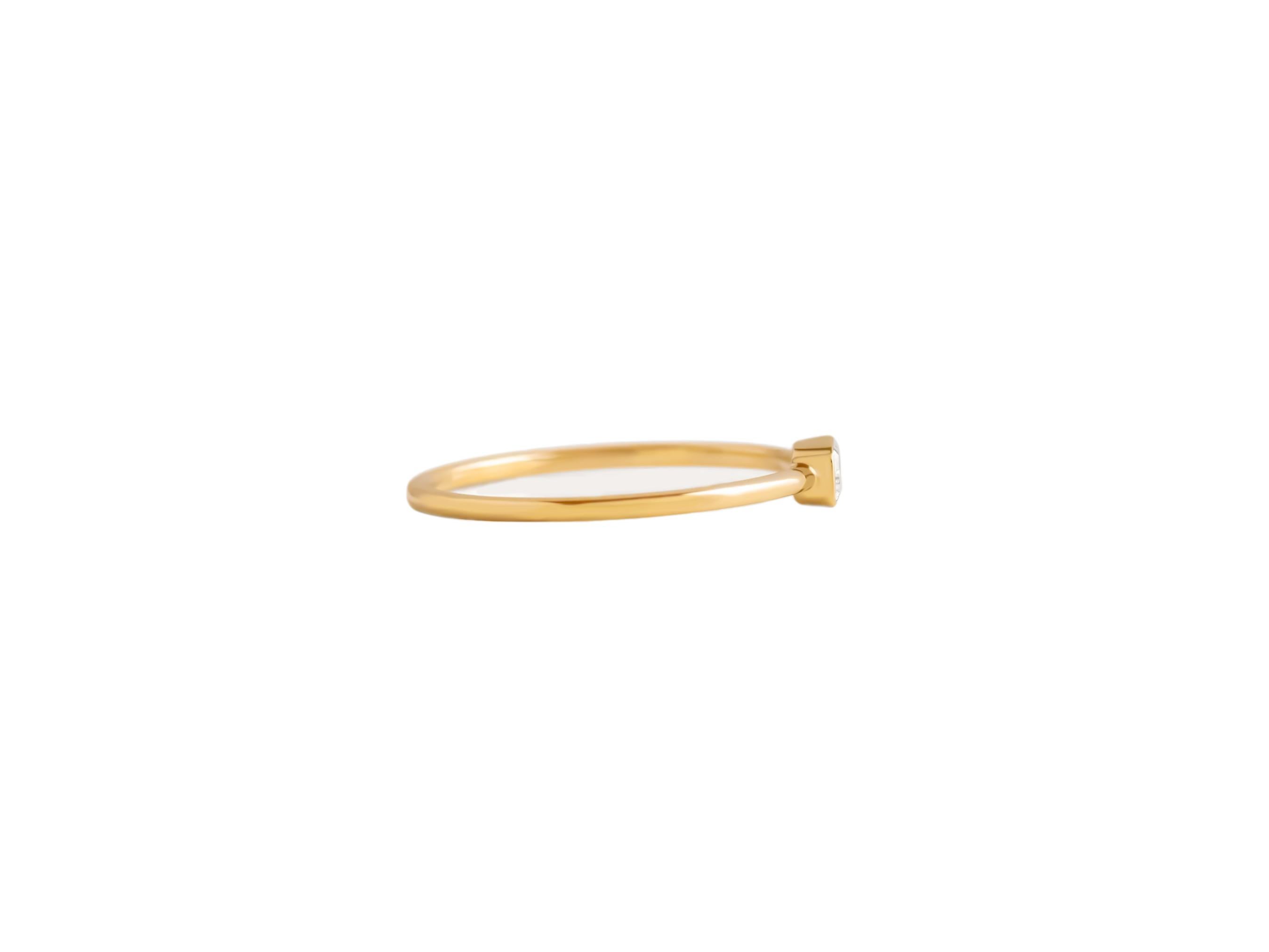 0,5 ct  Smaragdschliff Moissanit 14k Gold Ring im Angebot 1