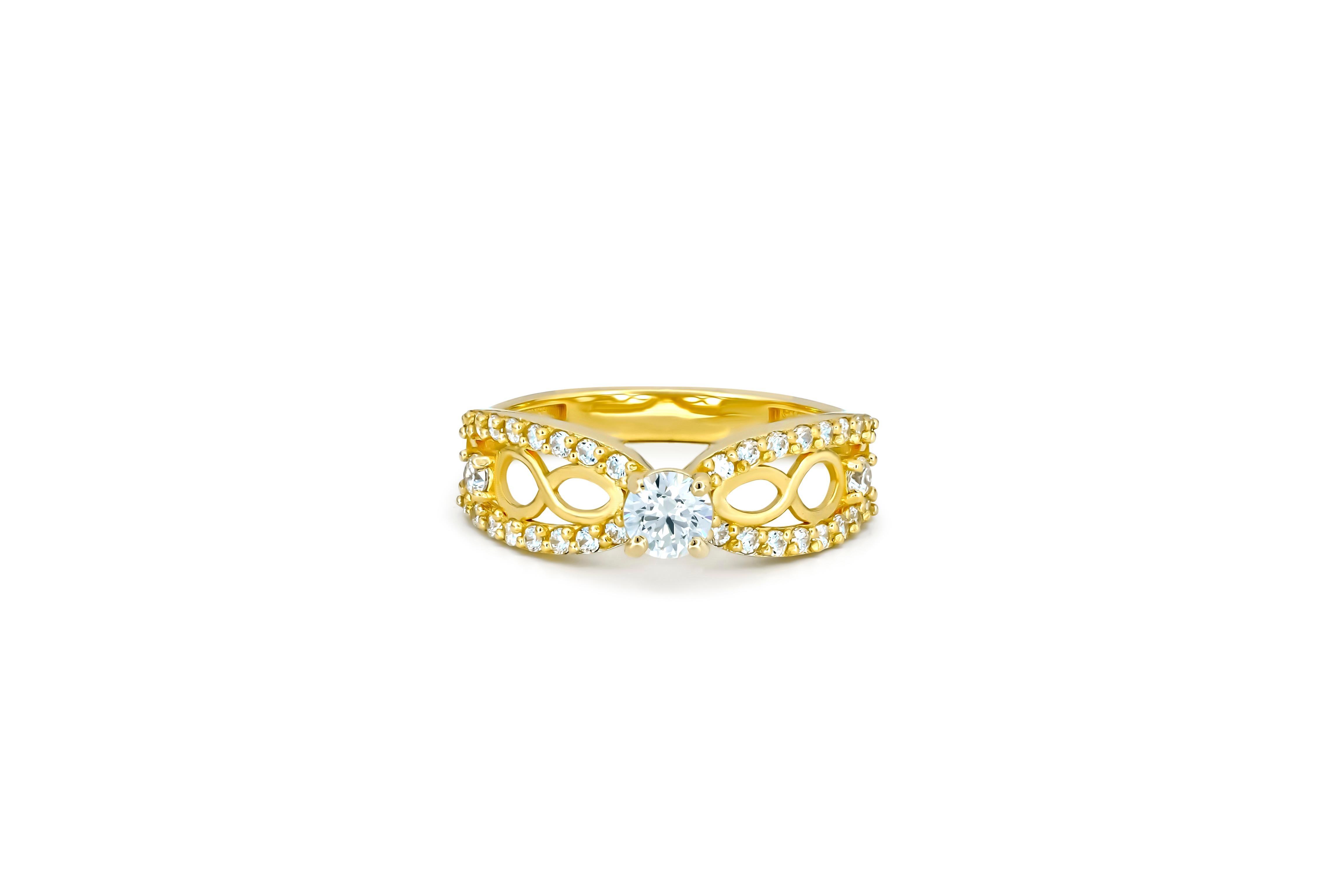 For Sale:  0.5 ct moissanite 14k gold engagement ring. 4