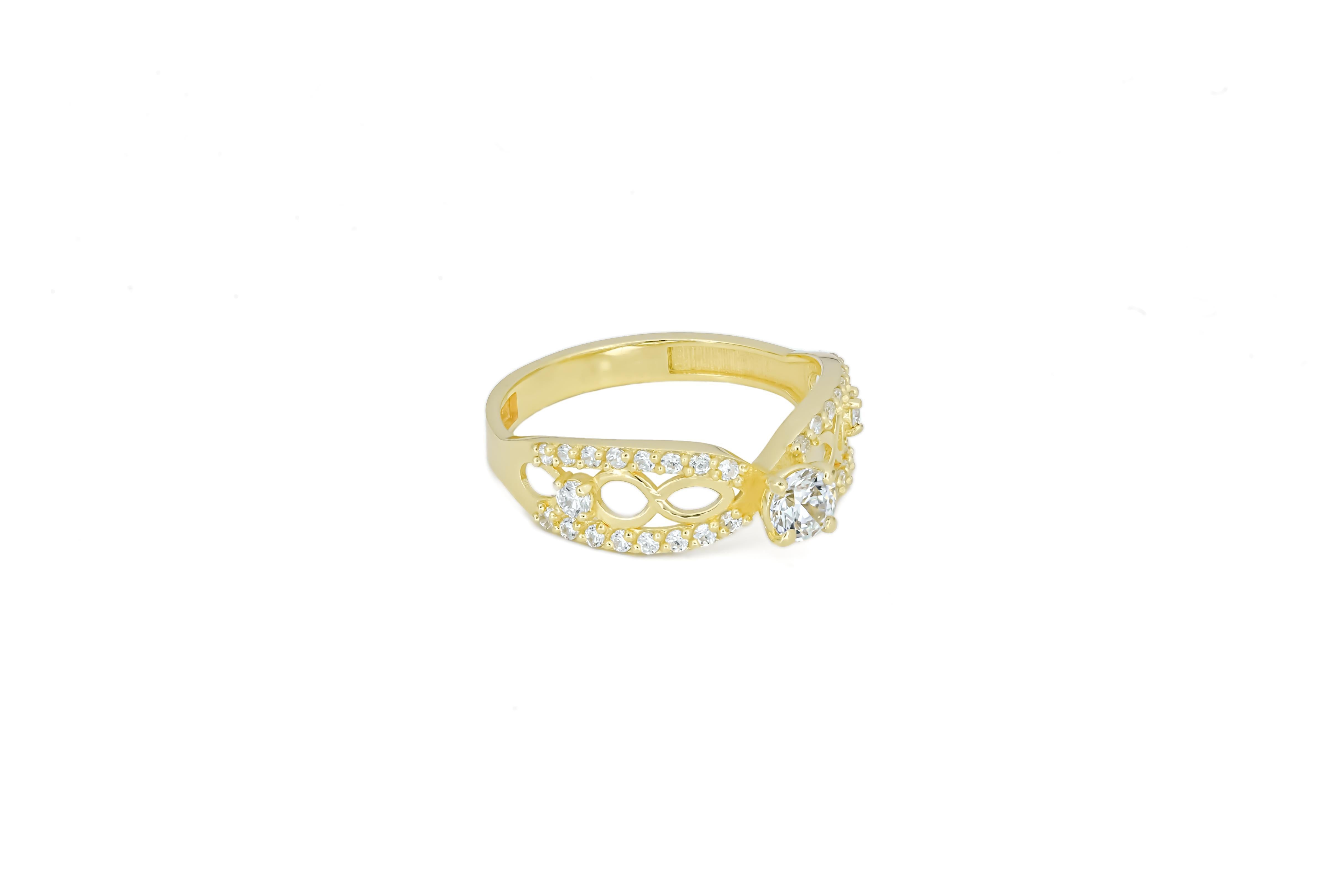 in vendita:  Anello di fidanzamento in oro 14k con moissanite da 0,5 carati. 6
