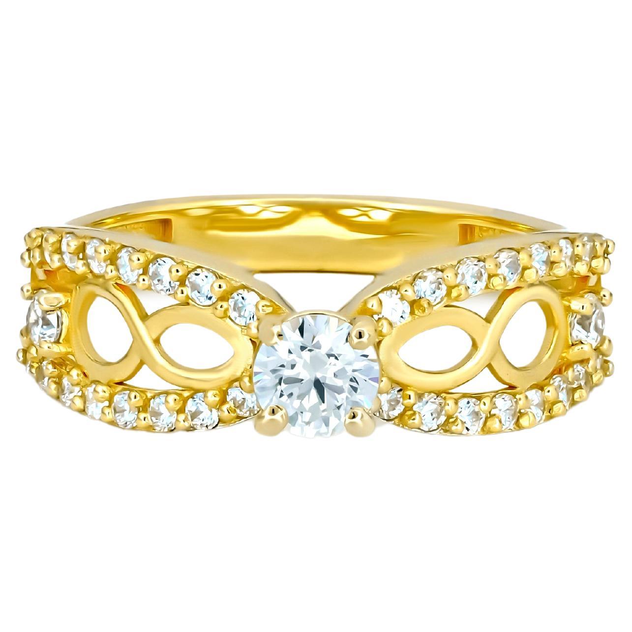 For Sale:  0.5 ct moissanite 14k gold engagement ring.