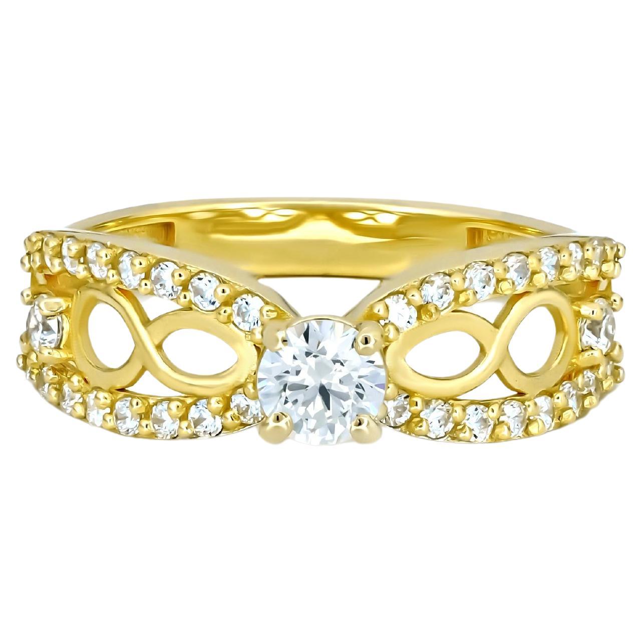0.5 ct moissanite 14k gold engagement ring.