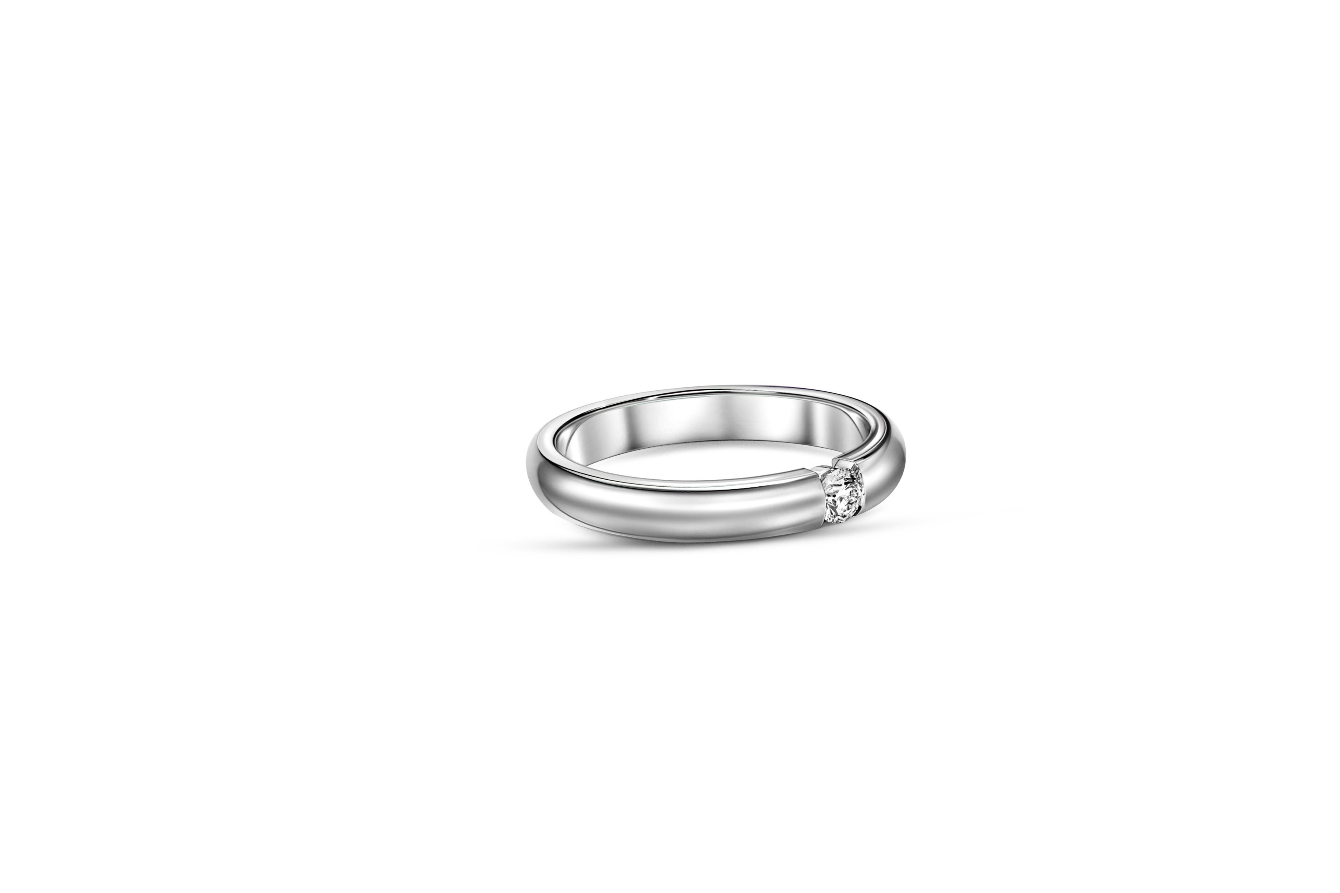 For Sale:  0.5 ct Round diamond moissanite 14k gold ring 4