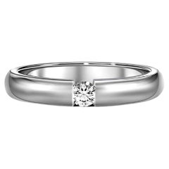 0.5 ct Round diamond moissanite 14k gold ring