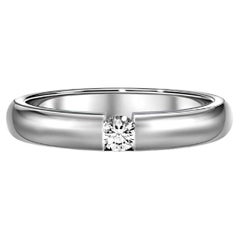 0.5 ct Round diamond moissanite 14k gold ring.