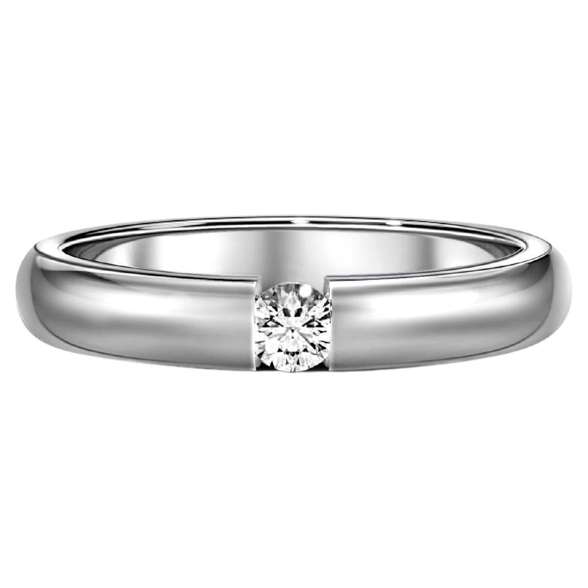 0.5 ct Round diamond moissanite 14k gold ring