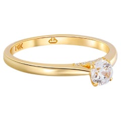 0.5 ct solitaire moissanite 14k gold ring