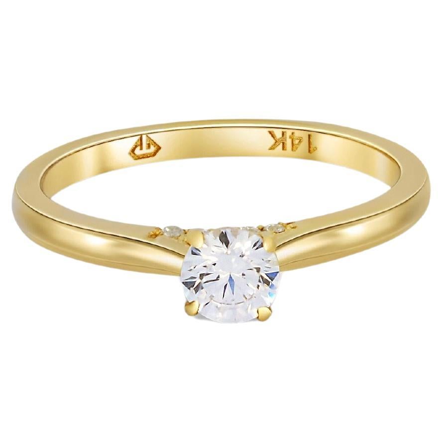 0.5 ct solitaire moissanite 14k gold ring