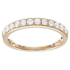 0,5 ctw Diamant-Hochzeitsring 1981 Classic Collection Ring aus 14K Roségold mit Diamanten