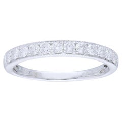 0.5 ctw Diamond Wedding Band 1981 Classic Collection Ring en or blanc 14K