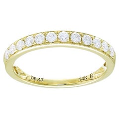 0,5 ctw Diamant-Hochzeitsring 1981 Classic Collection Ring aus 14K Gelbgold mit Diamanten