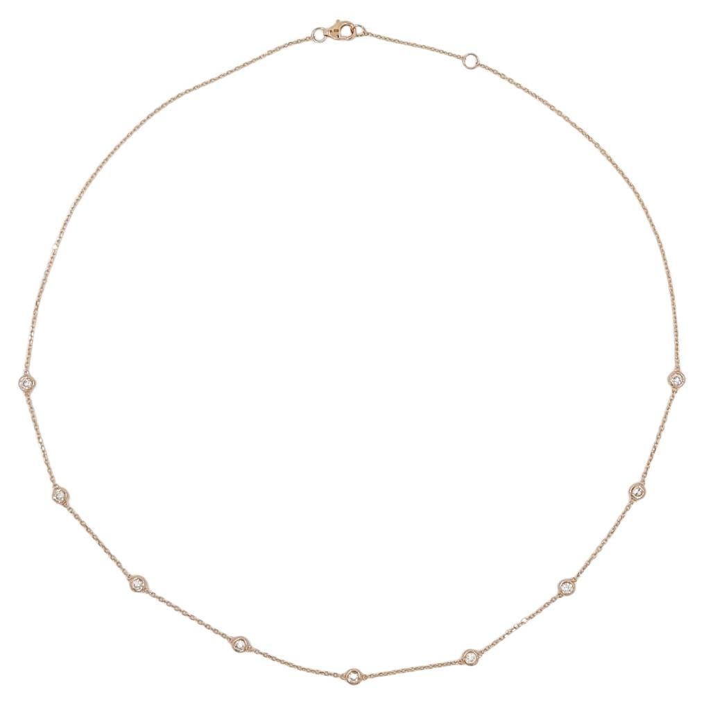Lunar Eclipse Necklace, 22 Carat Rose Gold on Brass For Sale at 1stDibs