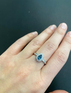 0.50 Carat Natural Alexandrite and Diamond Ring