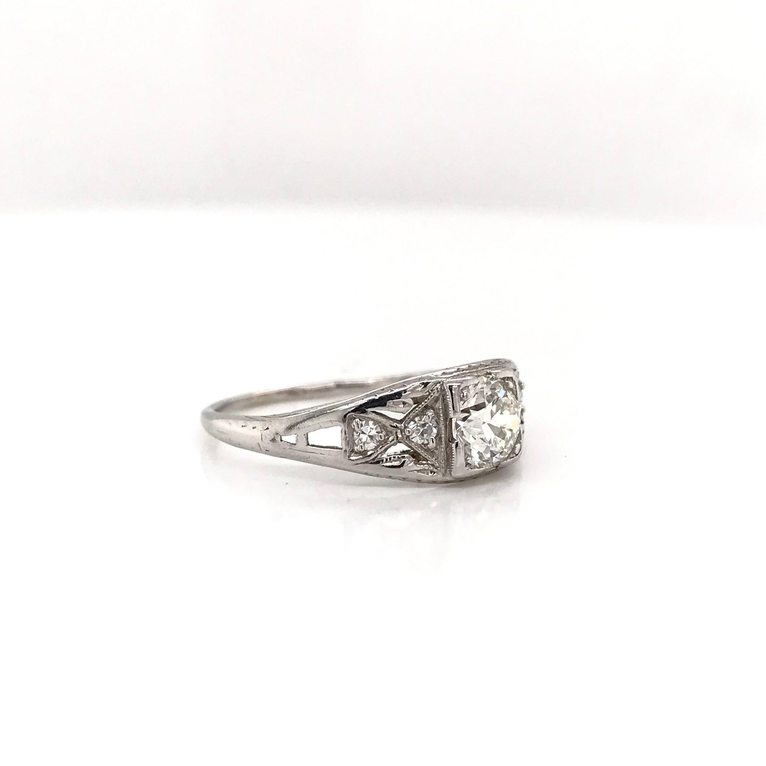 Women's 0.50 Carat Art Deco Diamond Ring