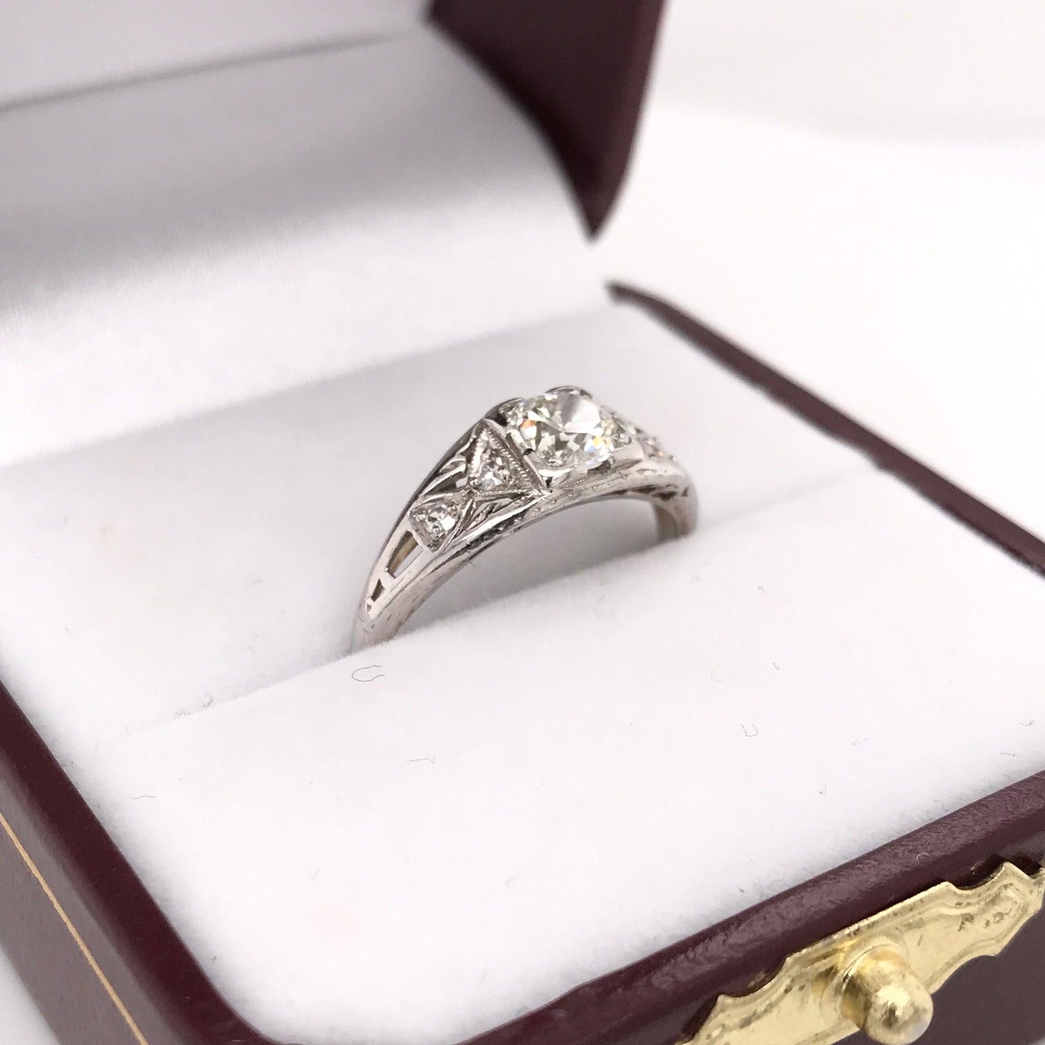 0.50 Carat Art Deco Diamond Ring 2