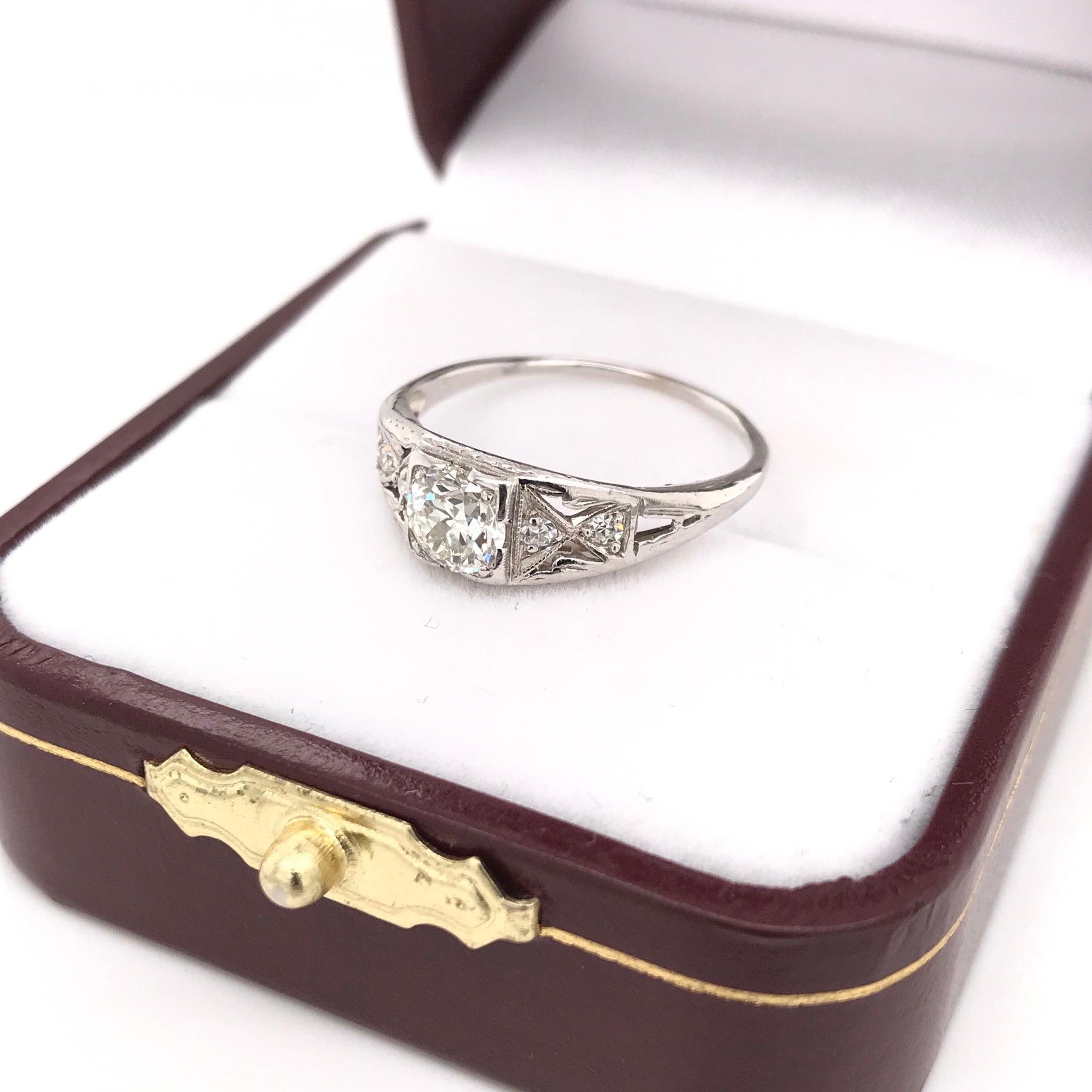 0.50 Carat Art Deco Diamond Ring 3
