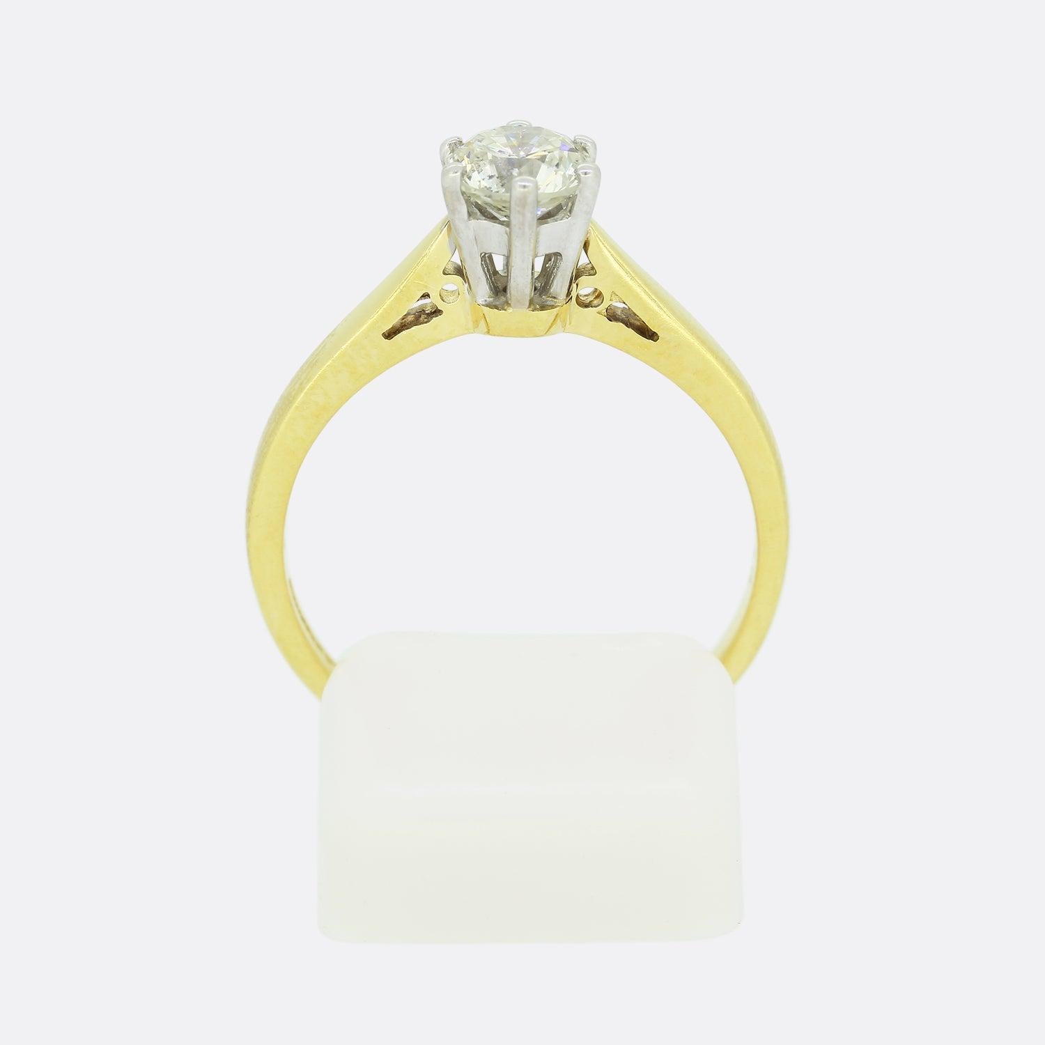 Women's 0.50 Carat Brilliant Cut Diamond Solitaire Engagement Ring For Sale