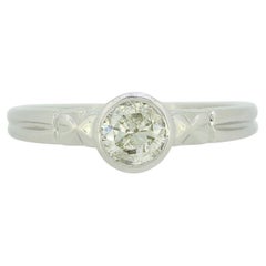0.50 Carat Brilliant Cut Diamond Solitaire Ring