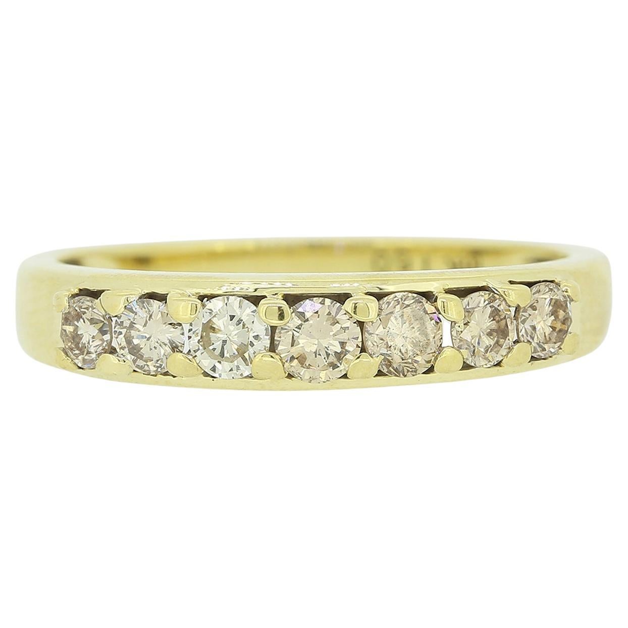 Bague à sept pierres cognac de 0,50 carat