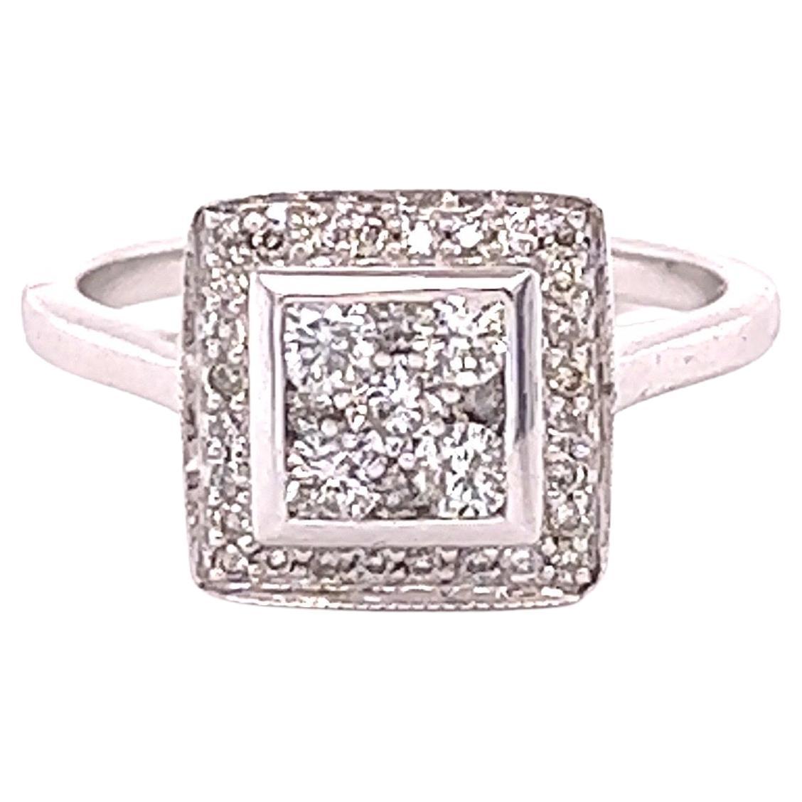 0.50 Carat Diamond White Gold Ring For Sale