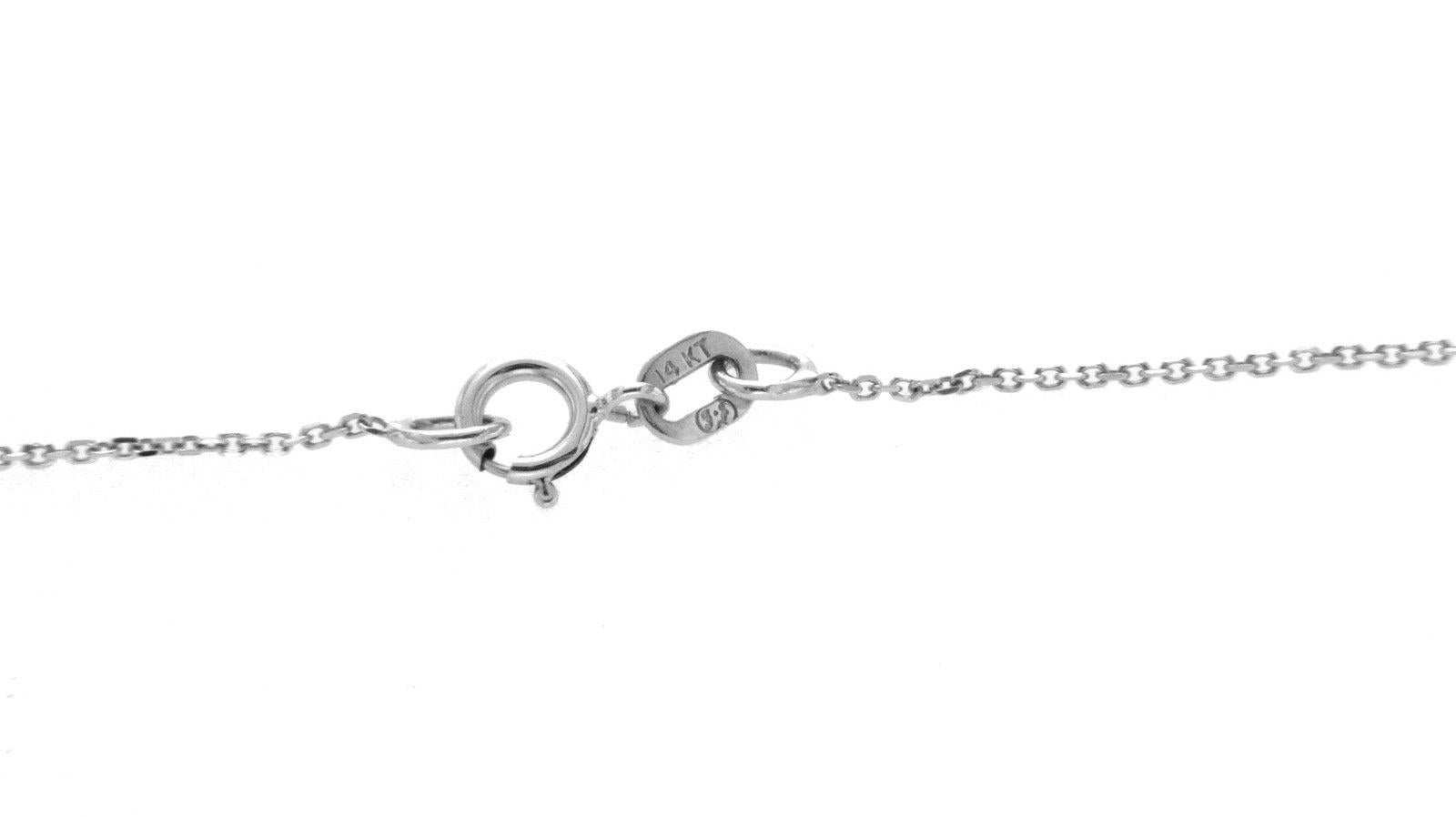 De las mujeres 0.50 Quilates Diamante 18 Kilates Oro Colgante Cruz Abierta 14 Kilates Oro Cadena Collar en venta