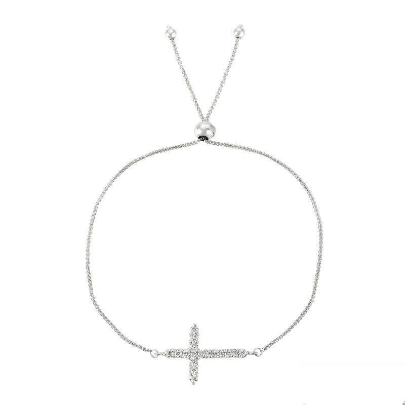 0.50 Karat natürlicher Diamant Bolo Kreuz Armband G SI 14K Weißgold 7''

100% natürliche Diamanten, nicht verbessert in irgendeiner Weise Rundschliff Diamant-Armband 
0.50CT
G-H 
SI  
14K Weißgold, Pave-Stil,   2.3 Gramm
7-8 Zoll verstellbare Länge,