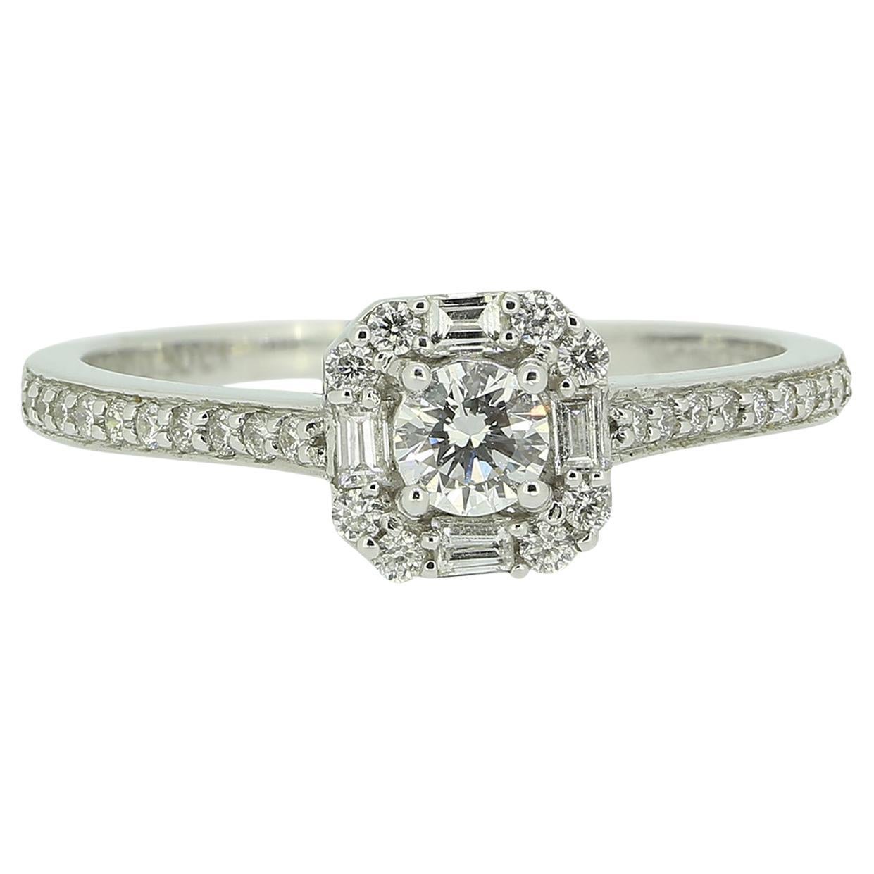 0.50 Carat Diamond Halo Ring