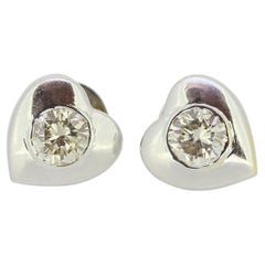 0.50 Carat Diamond Love Heart Earrings