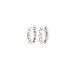 0,50 Karat Diamant-Ohrringe in Pavé-Fassung aus 14K Weißgold