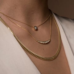 0.50 Carat Diamond Pendant Necklace in 14 Karat Yellow Gold - Shlomit Rogel