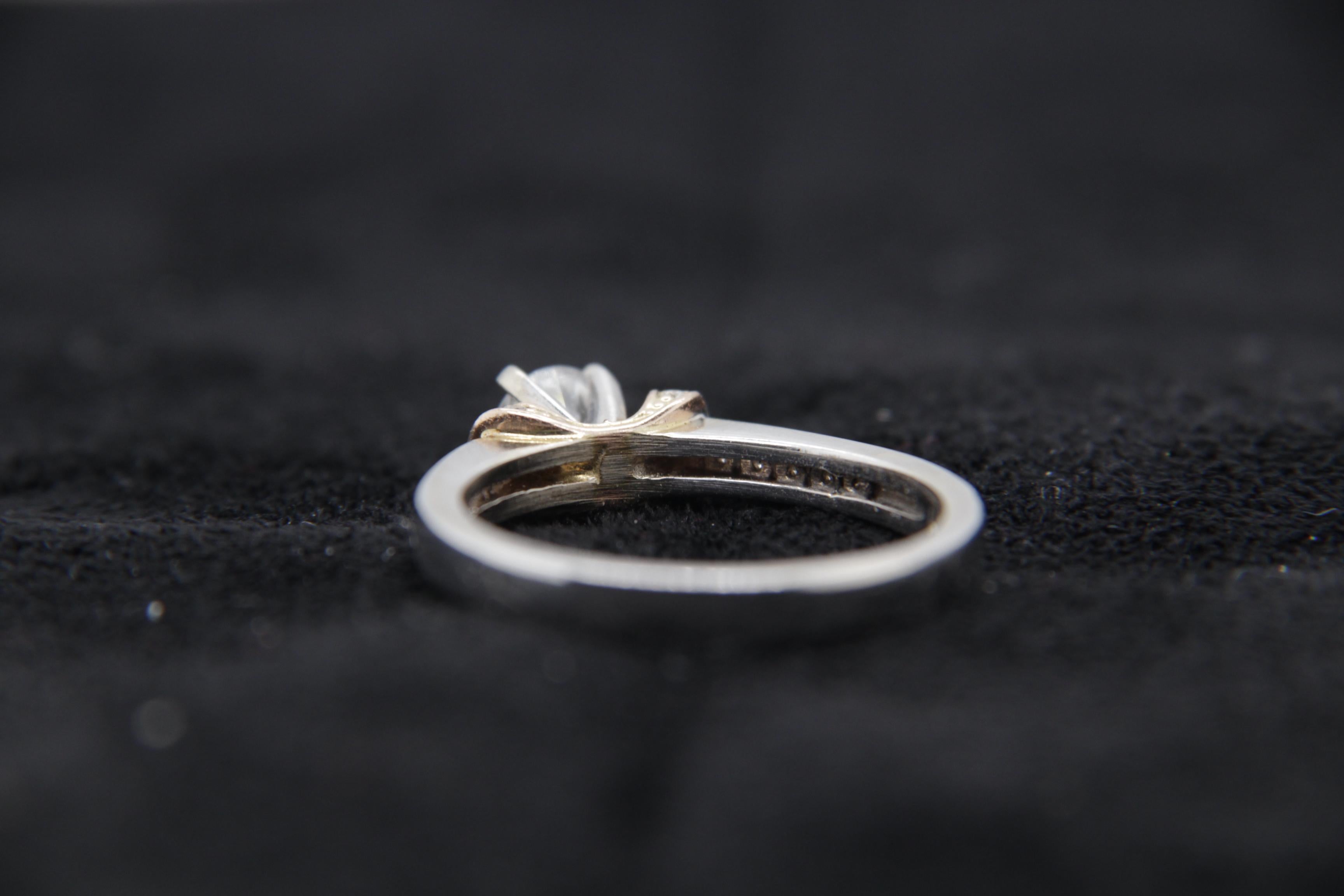 Round Cut 0.50 Carat Diamond Ring in 14 Karat Gold