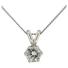 Collar Colgante Solitario de Diamantes de 0.50 Quilates