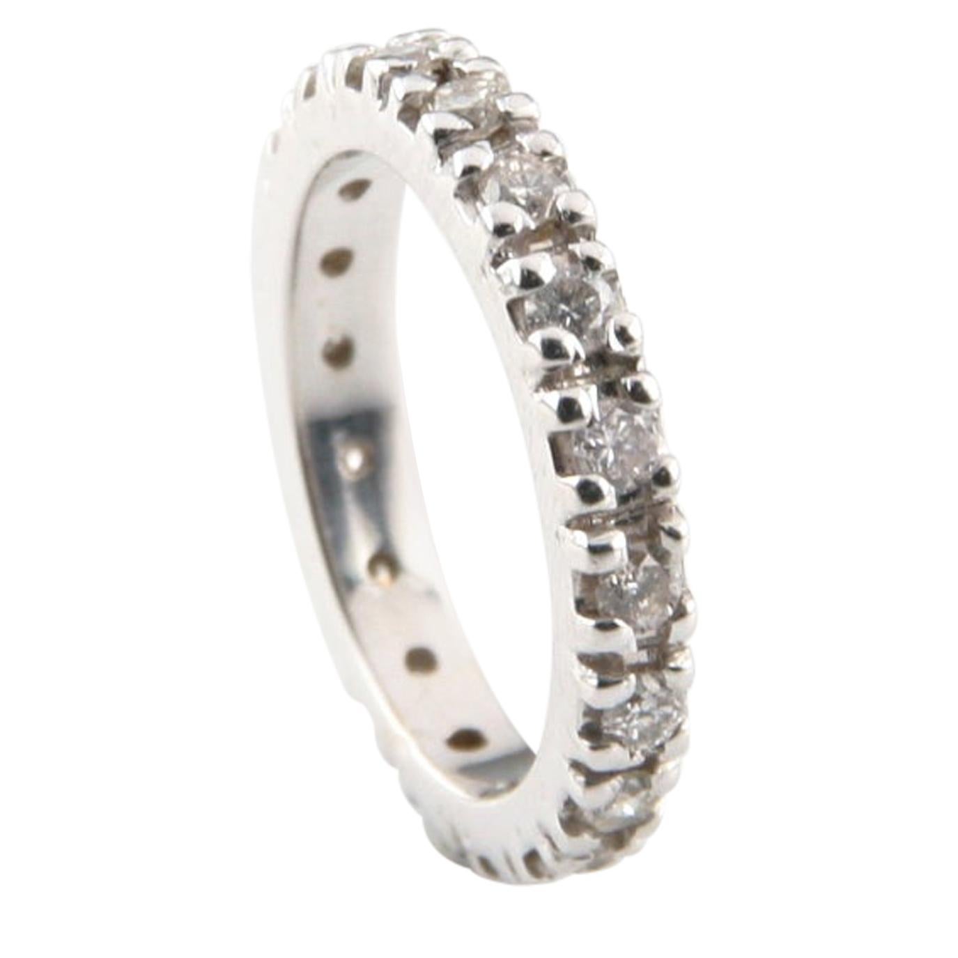 0.50 Carat Eternity Band in White Gold For Sale