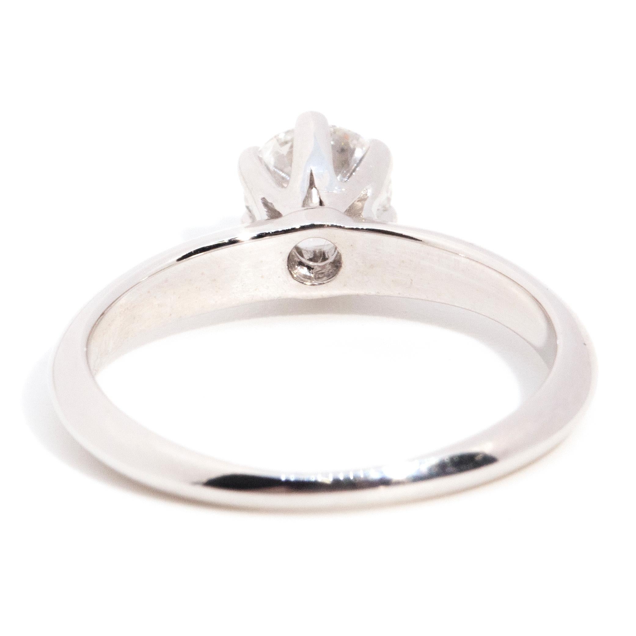 0.50 Carat GIA Certified Diamond Contemporary 18 Carat Gold Engagement Ring 2