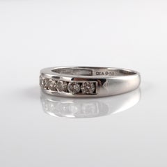 0.50 Carat Half Eternity Ring 18 Karat White Gold Full British Hallmarks