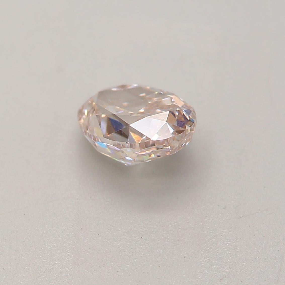 Oval Cut 0.50 Carat Light Pinkish Brown Oval cut diamond VS2 Clarity GIA Certified For Sale