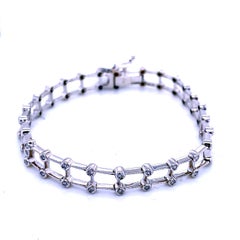 0.50 Carat double row Milgrained Bezel Set Diamond Bracelet