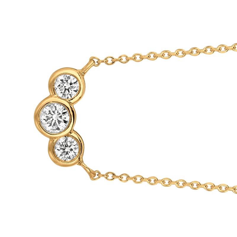 0.50 Carat Natural 3 Stone Diamond Bezel Necklace 14K Yellow Gold G SI


100% Natural Diamonds, Not Enhanced in any way Round Cut Diamond Necklace with 18'' chain
0.50CT
G-H
SI
14K Yellow Gold Bezel style 2.7 gram
5/16 inches in height, 1/2 inches