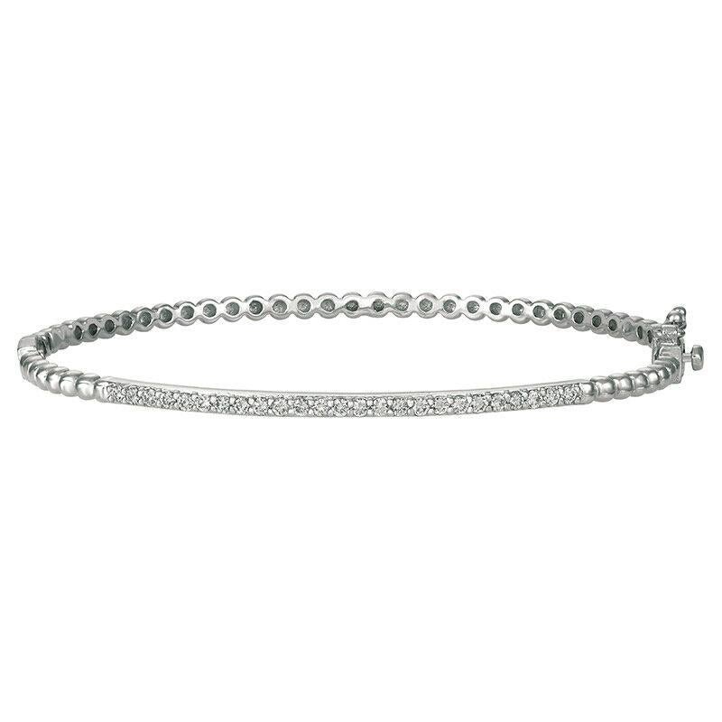 0.50 Carat Natural Diamond Bangle Bracelet 14K White Gold 7''

100% Natural Diamonds, Not Enhanced in any way Round Cut Diamond Bracelet 
0.50CT
G-H 
SI  
14K White Gold,  Pave Style   7 gram
1/10 inch in width
25 diamonds

G4847W
ALL OUR ITEMS ARE