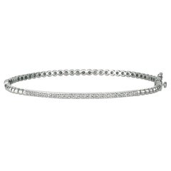 0,50 Karat natürlicher Diamant-Armreif aus 14K Weißgold