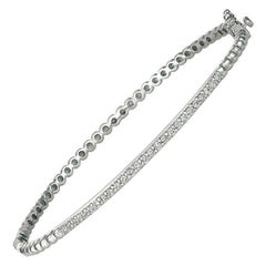 0,50 Karat natürlicher Diamant-Armreif aus 14K Weißgold