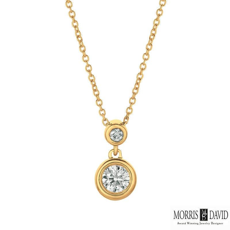 100% Natural Diamonds, Not Enhanced in any way Round Cut Diamond Necklace  
0.50CT
G-H 
SI  
14K White Gold    Pave style , 2.8 grams 
1/2 inch in height, 1/4 inch in width
1 diamond - 0.45ct, 1 diamond - 0.05ct

N5543.50W
ALL OUR ITEMS ARE