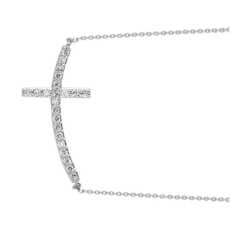 0.50 Carat Natural Diamond Cross Pendant Necklace 14K White Gold G SI 18'' chain

100% Natural Diamonds, Not Enhanced in any way Round Cut Diamond Necklace
0.50CT
G-H
SI
14K White Gold Pave style 2.7 gram
9/16 inches in height, 1 3/16 inches in